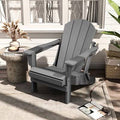 Gray Plastic Folding Adirondack Chair D792202
