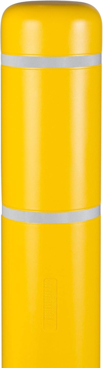 Yellow White Reflective Bollard Cover Pack of 2 S17988