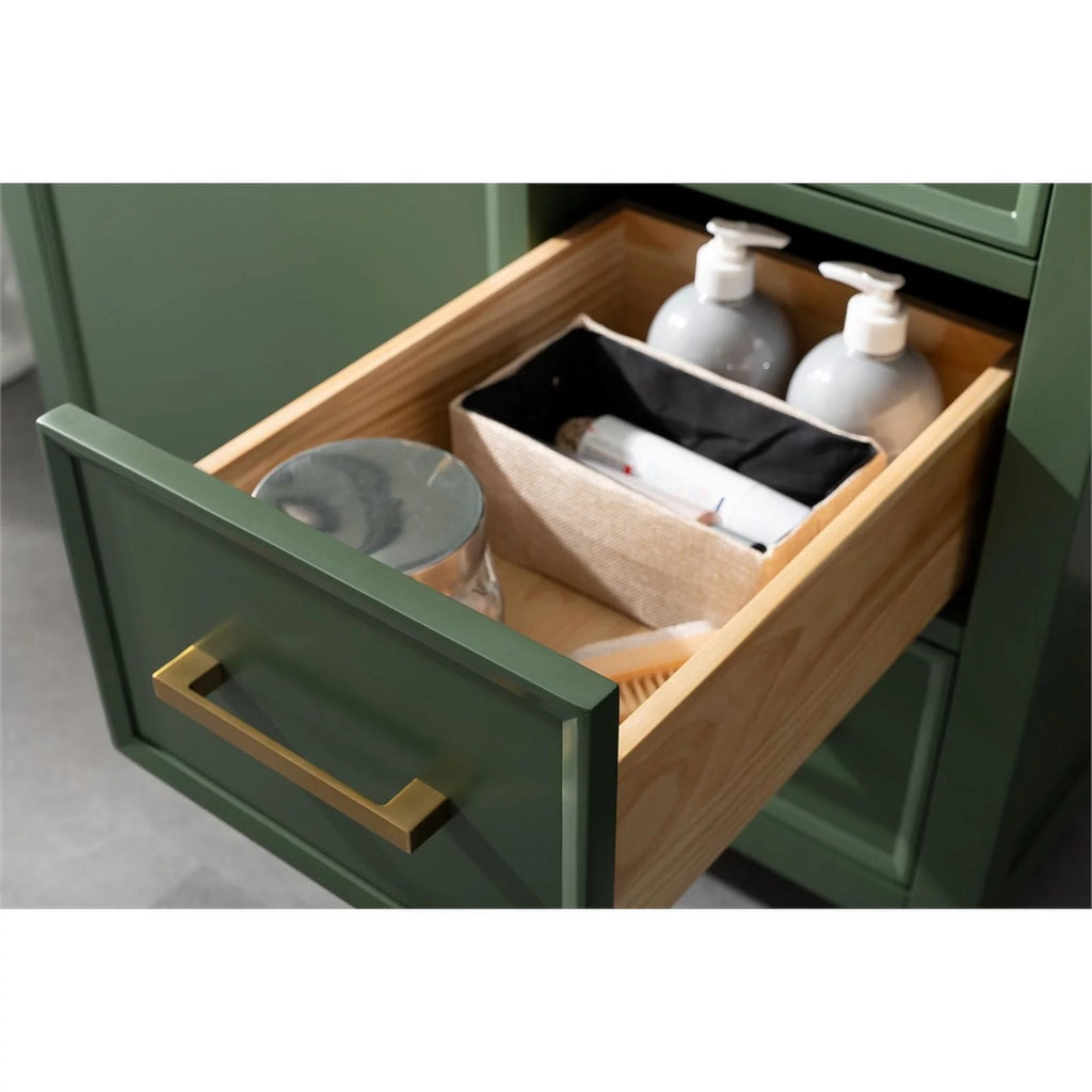 36" Green Wood Sink Vanity Cabinet M375667