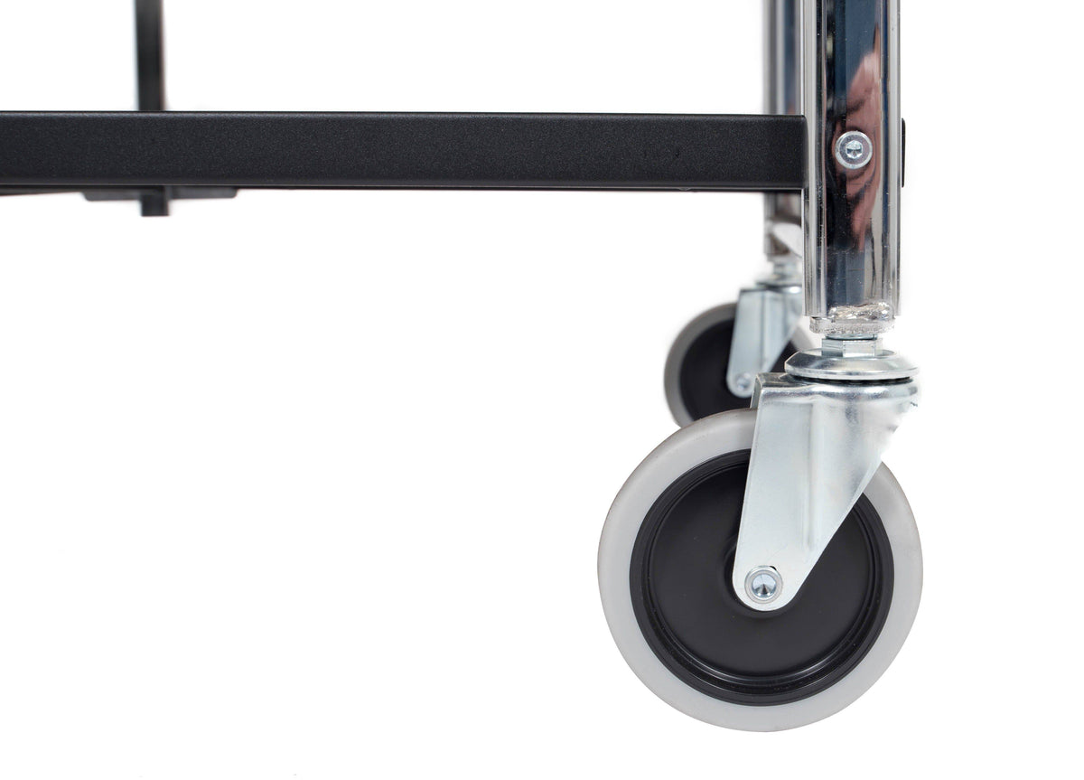 Black 3 Shelf Collapsible Metal Utility Cart Z428153
