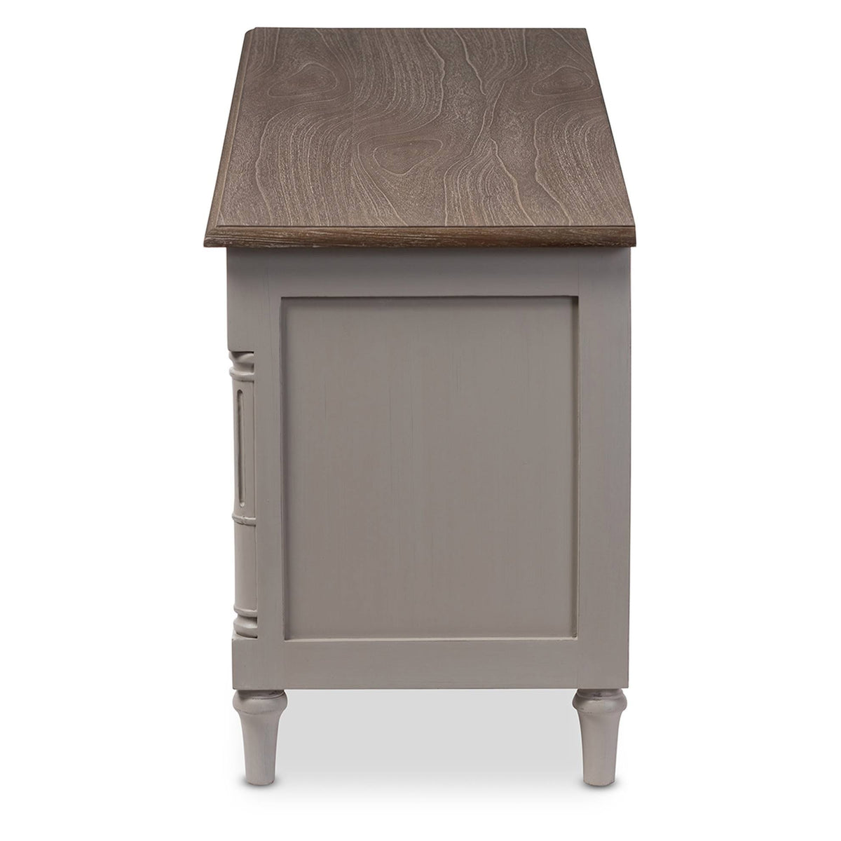 White Wash Distressed 4-Drawer TV Cabinet C92725