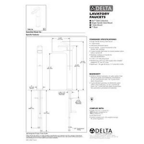 Single Handle Chrome Vessel Sink Faucet I928937