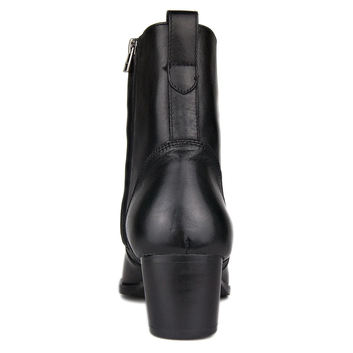 Black Leather Chelsea Boots P579
