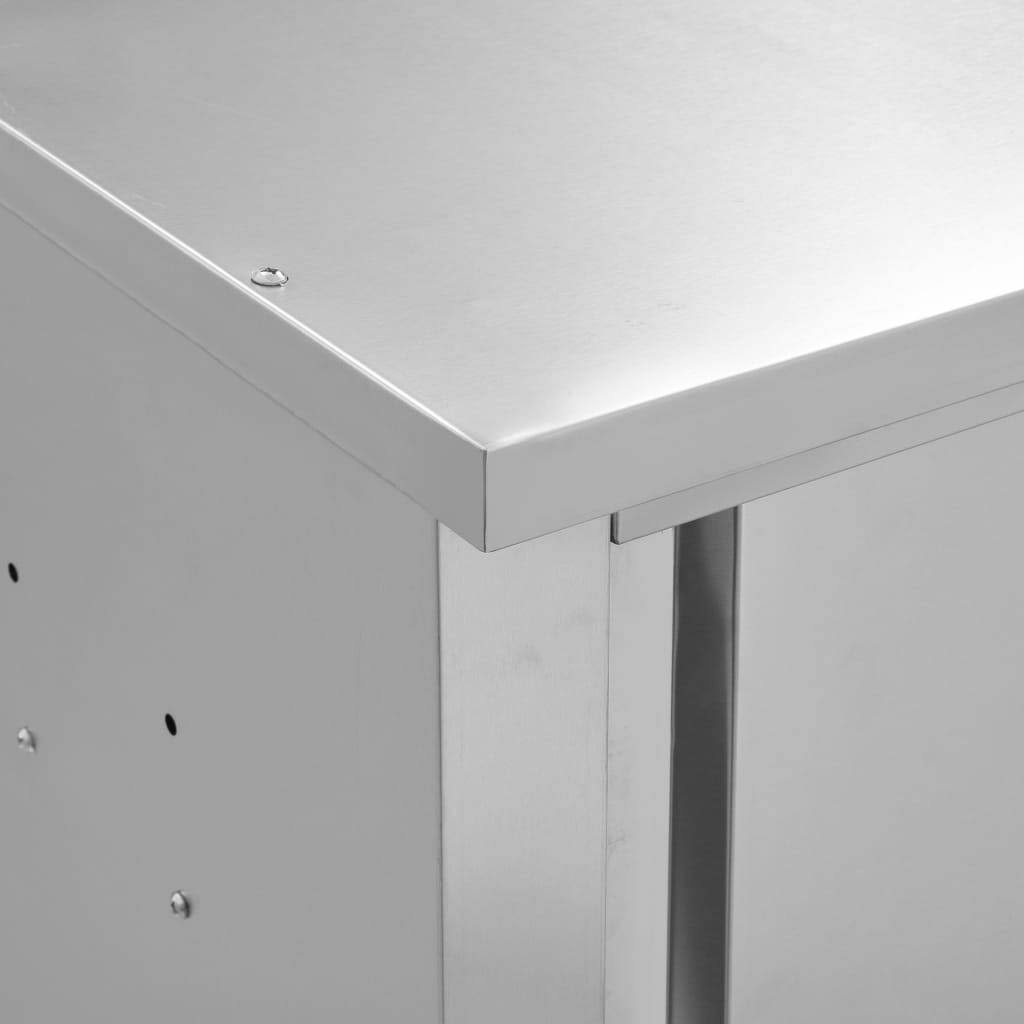 Stainless Steel Kitchen Wall Cabinet with Sliding Doors A7696