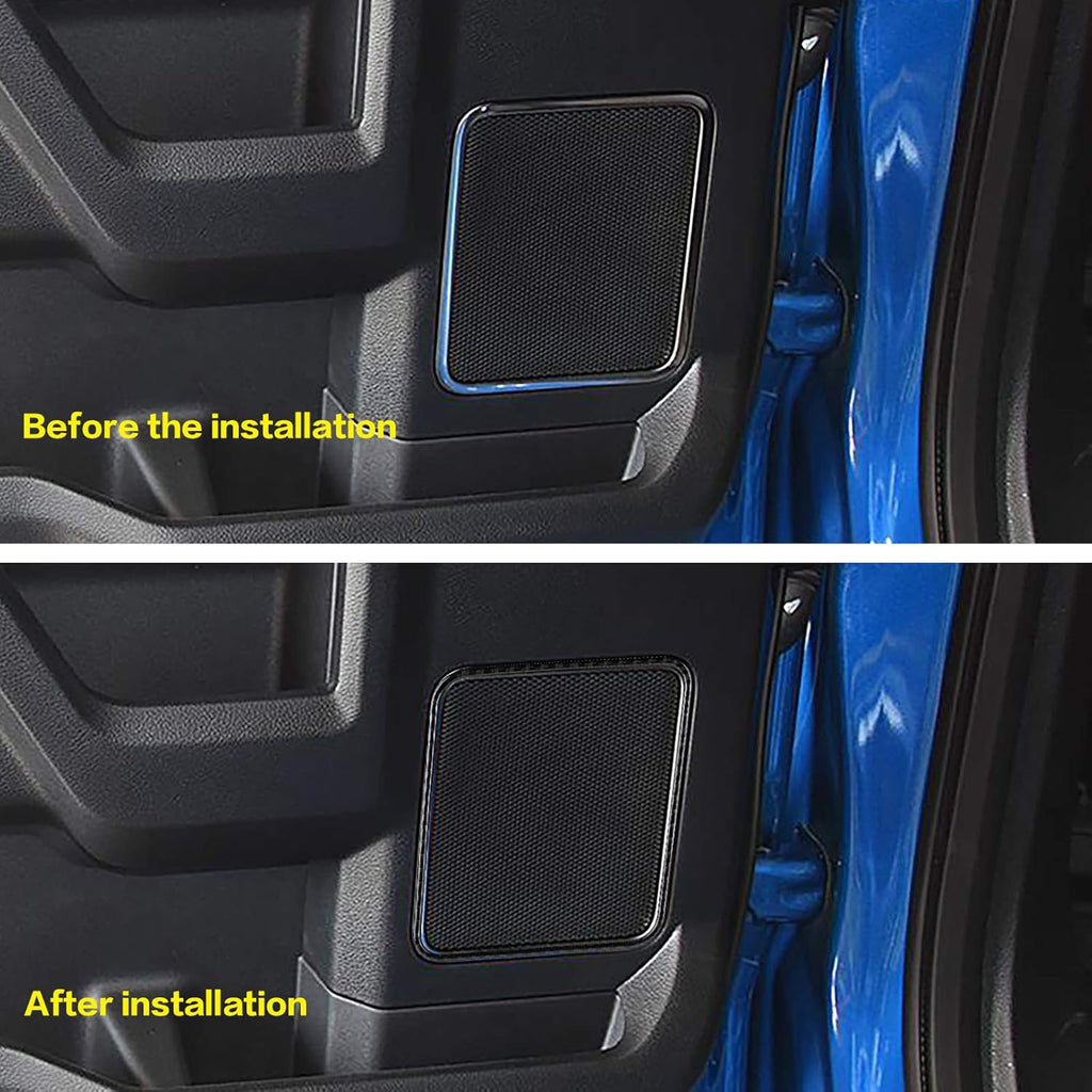 Carbon Fiber Door Loudspeaker Frame Trim Cover 4PCS L17728