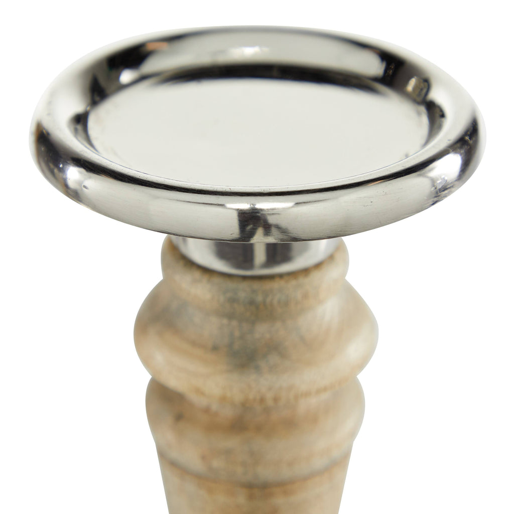 Brown Mango Wood Candle Holder Set of 3 Y254