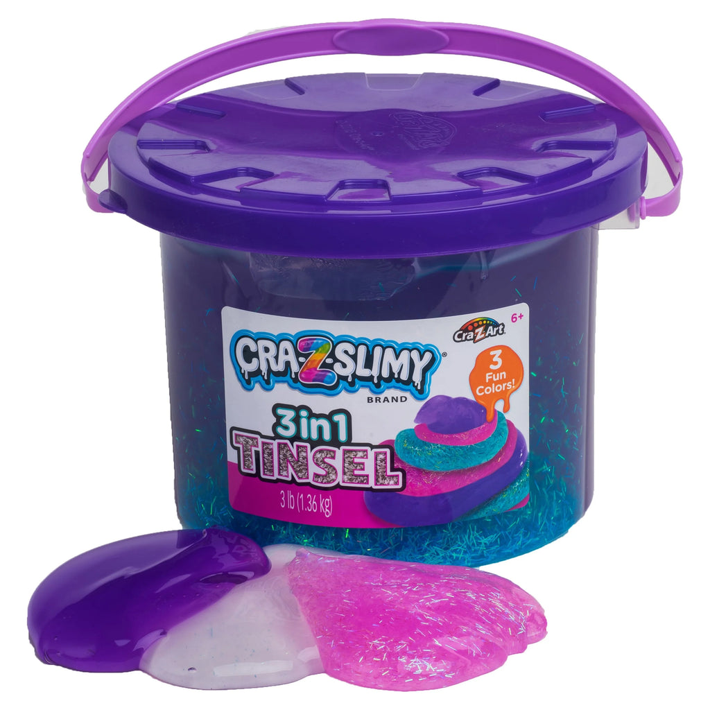 3 in 1 Tinsel Slime 3lbs Bucket P533370