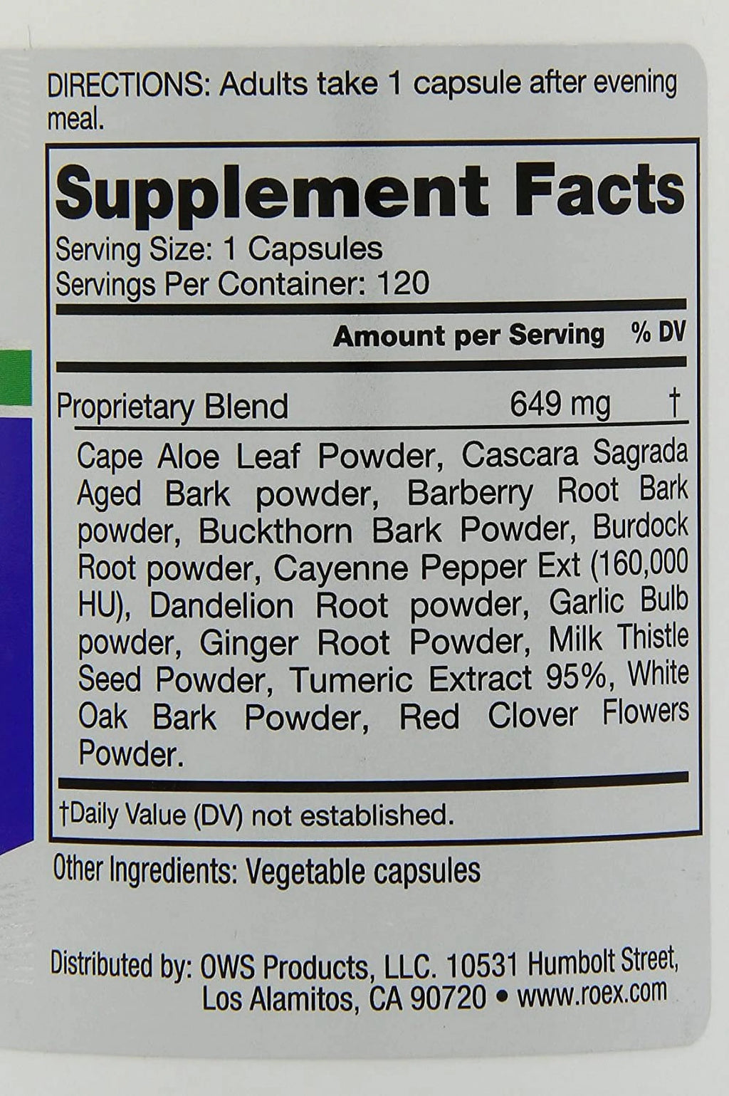 Colon Cleanser 120 caps X244314