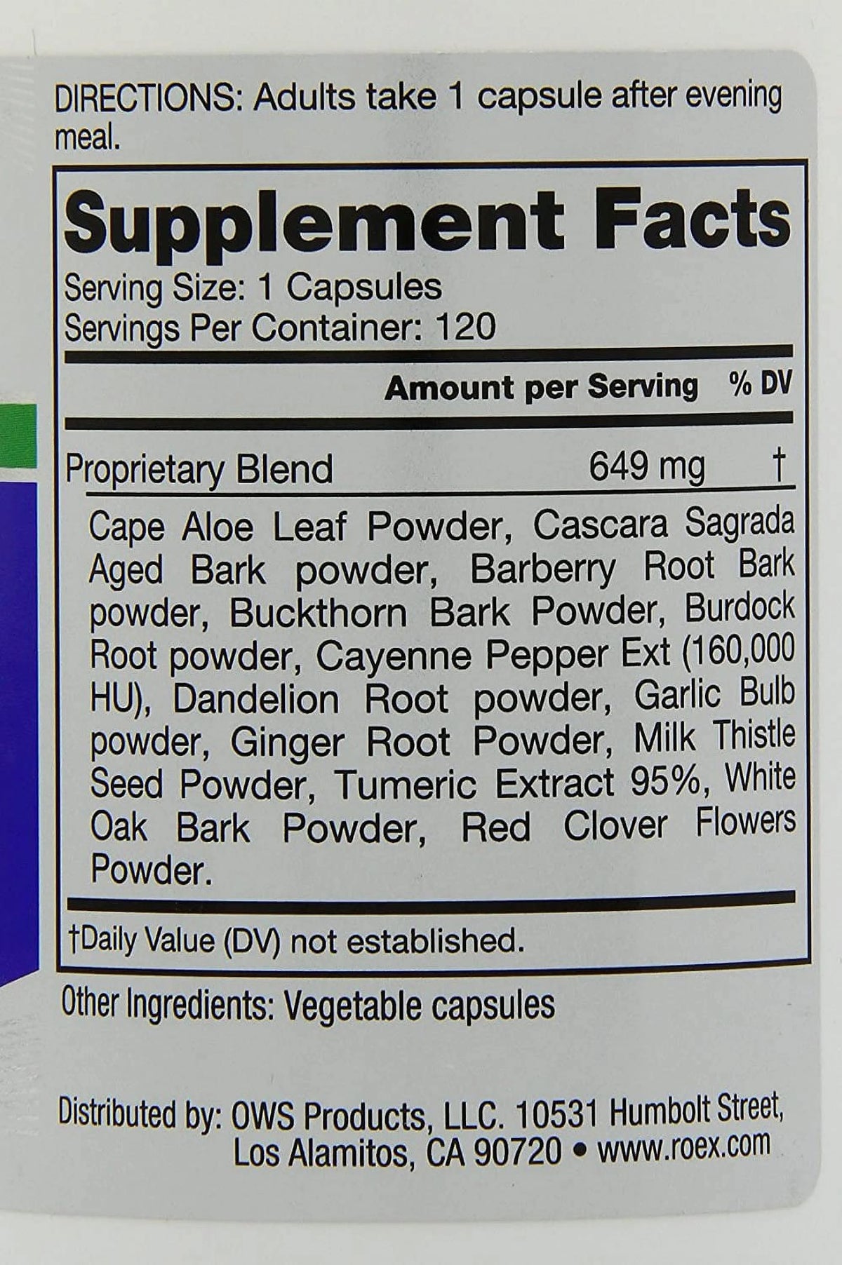 Colon Cleanser 120 caps X244314