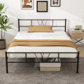 Full Size Metal Platform Bed Frame with Headboard and Footboard D2439