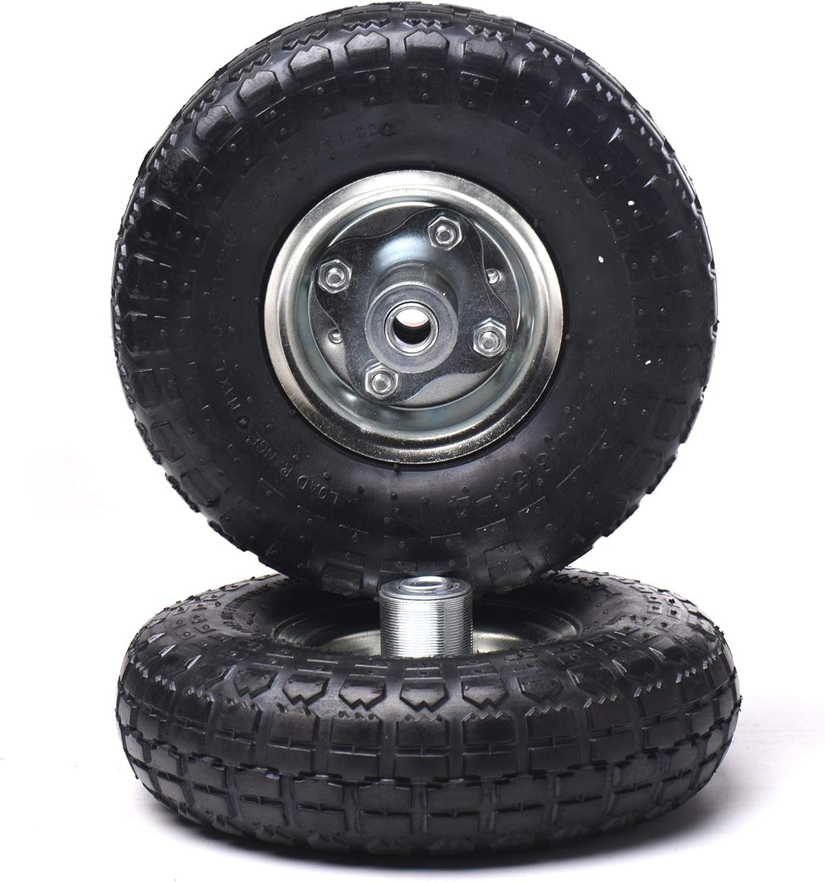(4 Pack) 4.10/3.50-4 Replacement Tire and Wheel with 10 Inner Tube R982