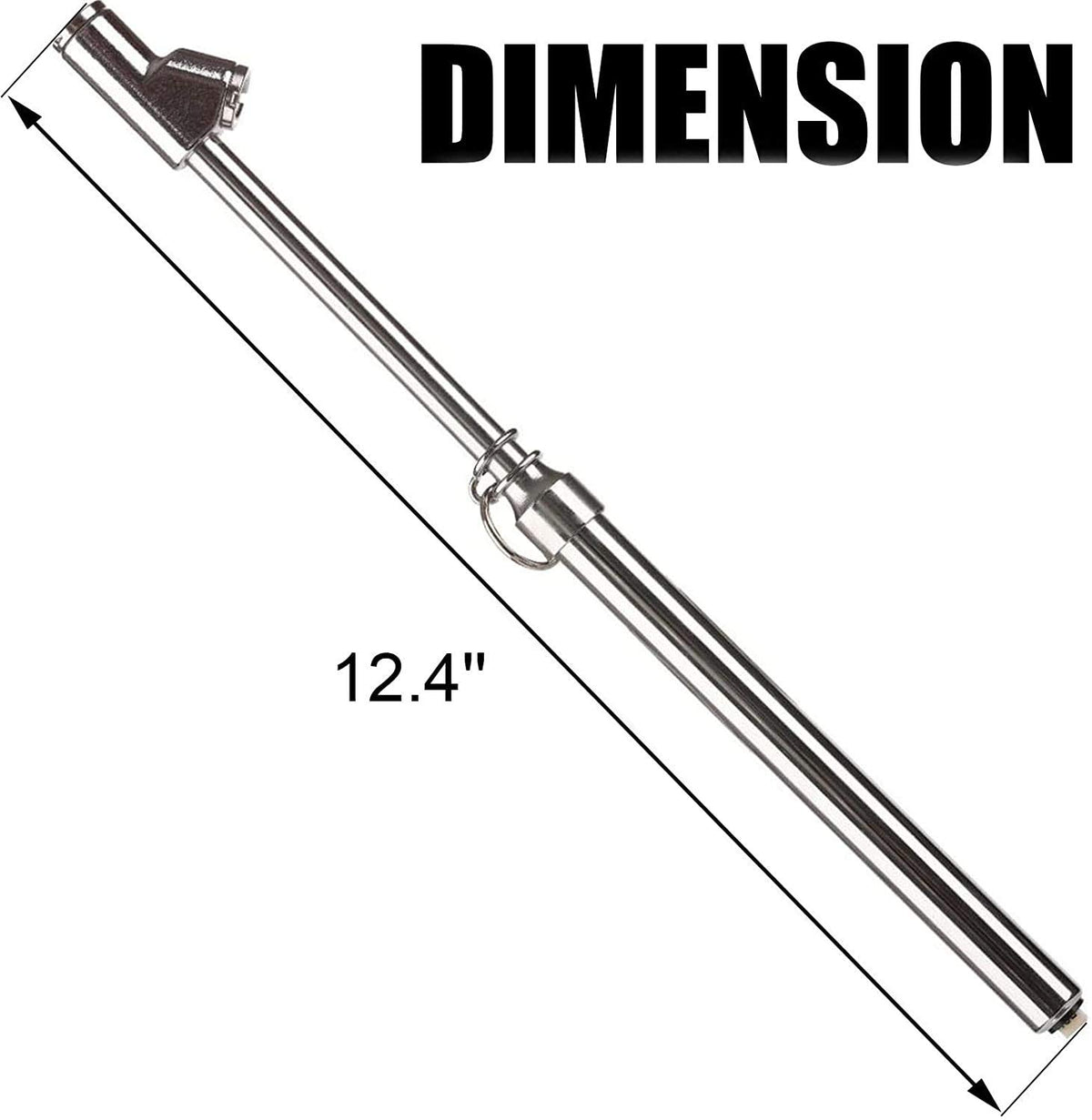Tire Pressure Gauge 10-150PSI 100-1000KPa Dual Head Chucks Silver (10 Packs) I415507