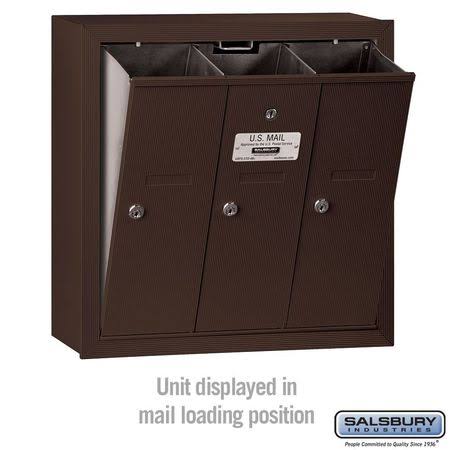 Bronze 3 Door Vertical Mailbox O97090