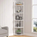 6 Tier 70.9 Inch Tall Corner Bookshelf Q3268