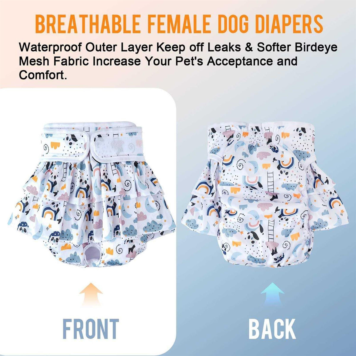 Washable Female Dog Diapers 3 Pack Reusable C165120