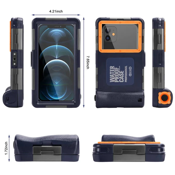Waterproof Protective Case for Phones Up to 6.9 Inch with Lanyard D36478