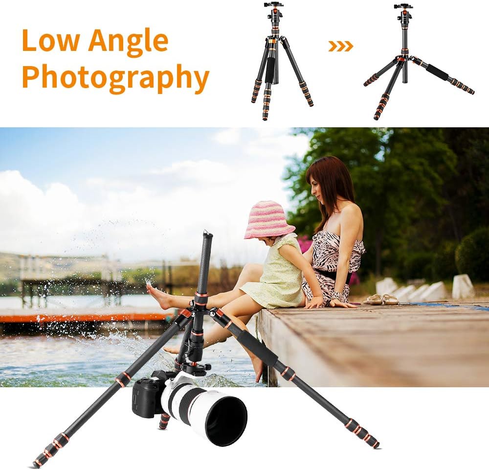 61 inch Carbon Fiber Camera Tripod with 360 Degree Ball Head G166