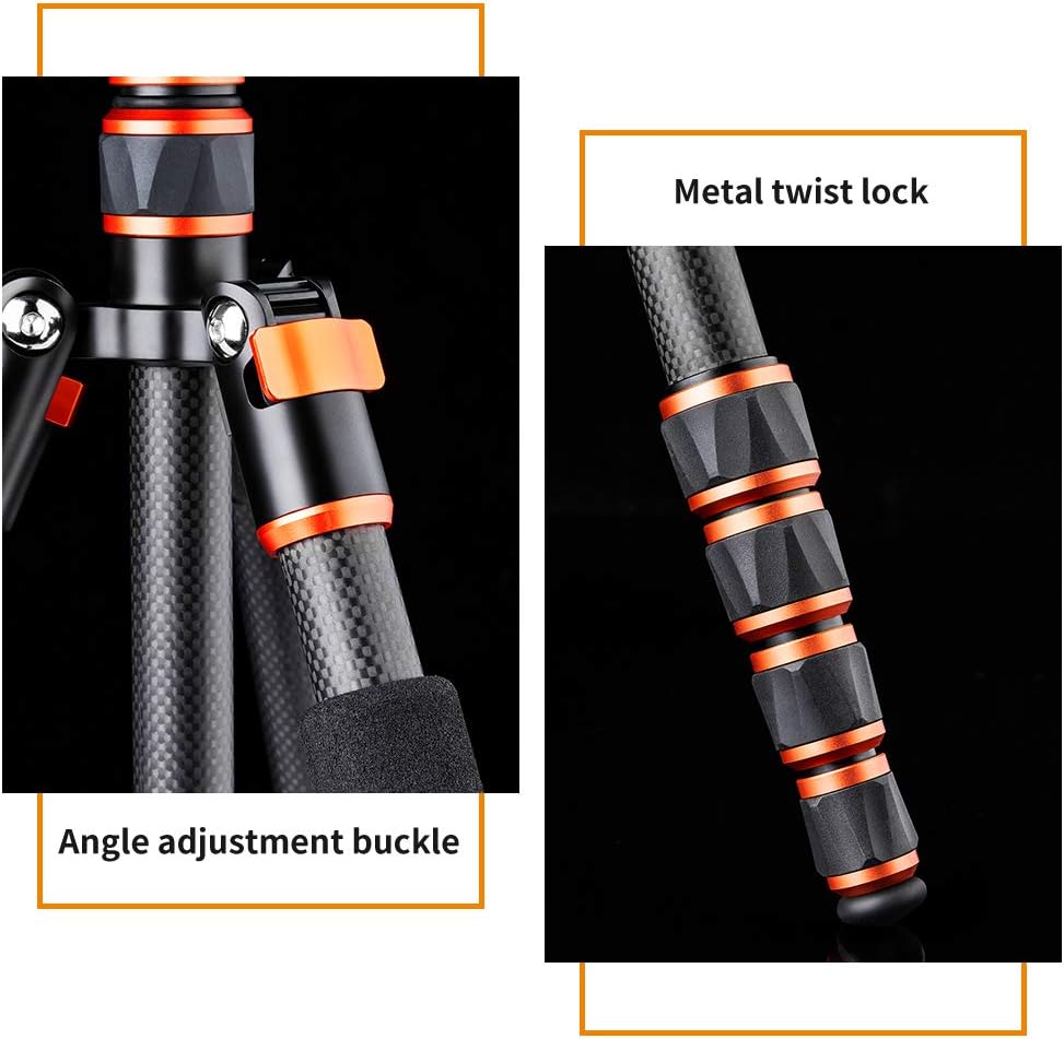 61 inch Carbon Fiber Camera Tripod with 360 Degree Ball Head G166