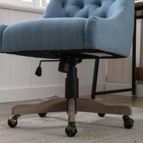 Beige Fabric Upholstered Swivel Office Chair U408902
