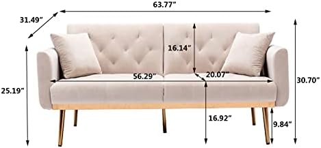 White Teddy Upholstered Futon Sofa Bed with 3 Adjustable Positions X279