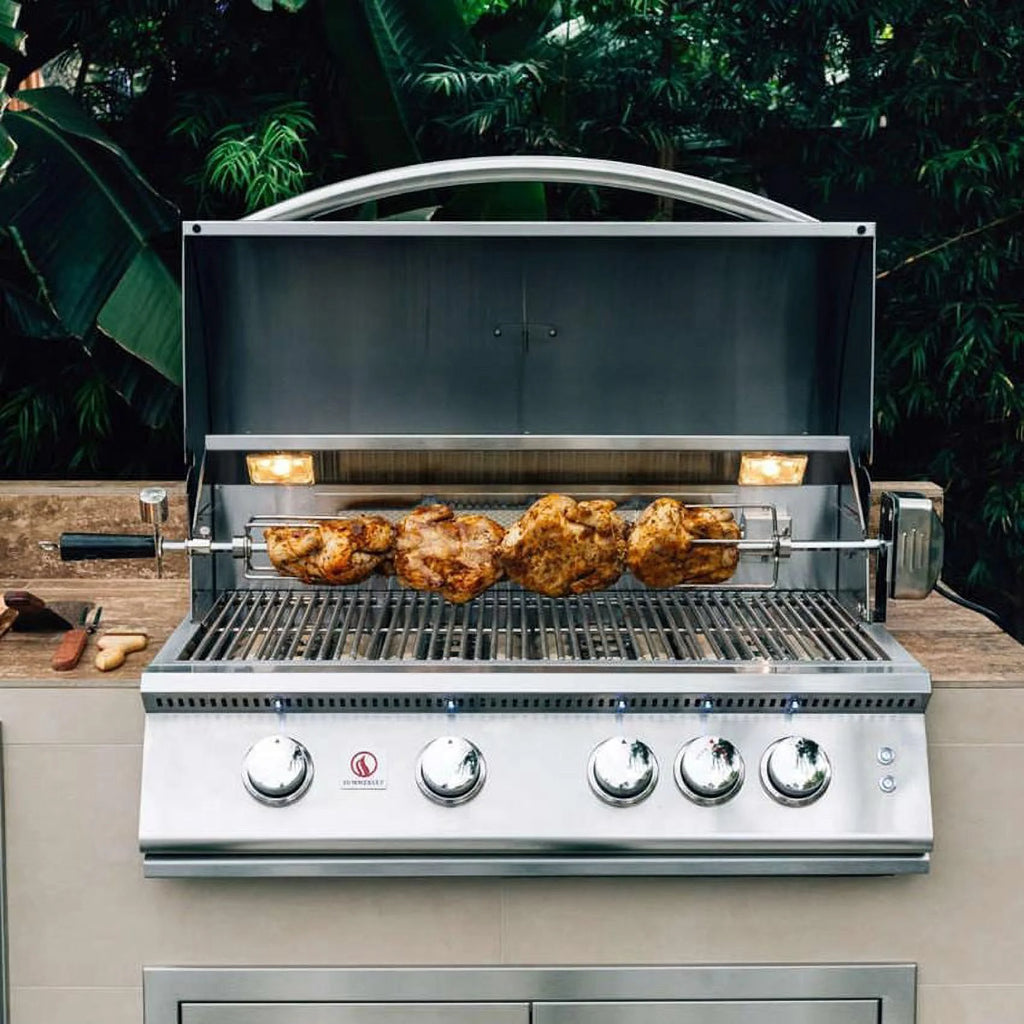 32-Inch 4-Burner Built-In Propane Gas Grill With Rear Infrared Burner Q627501