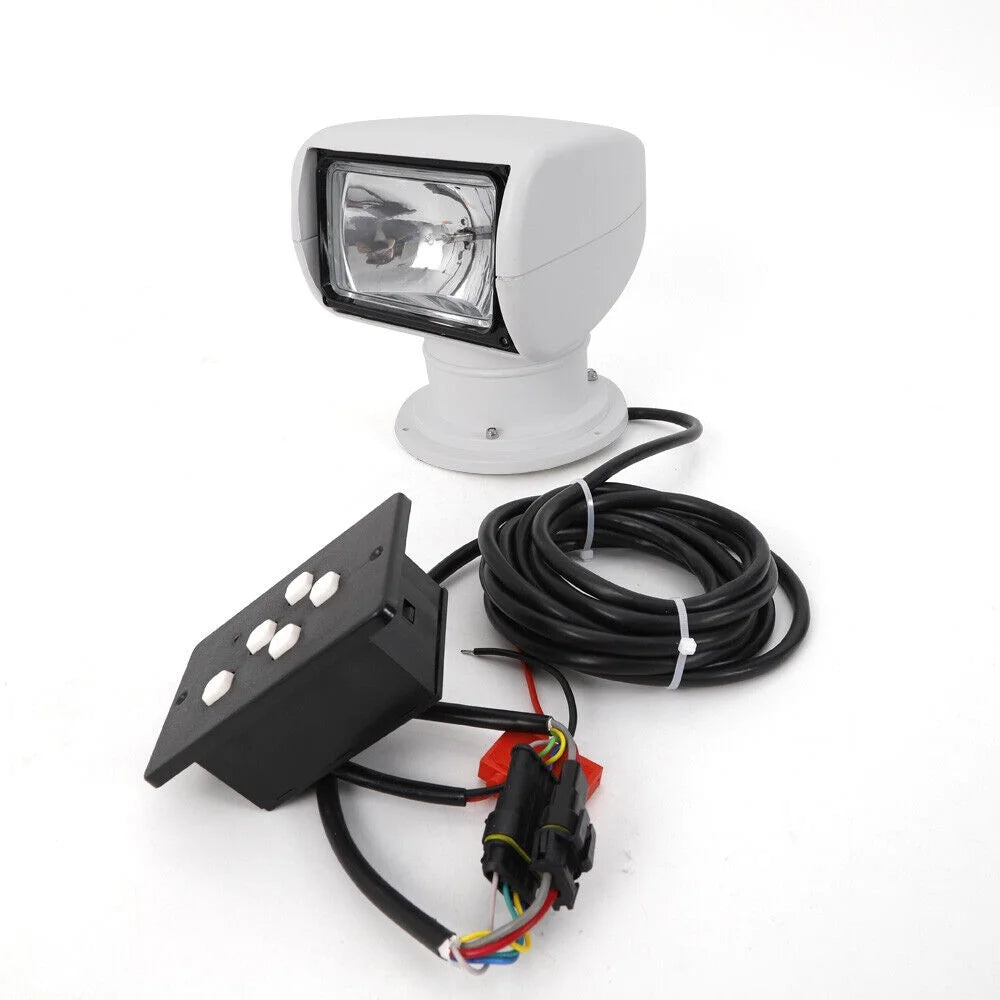 12V 100W Marine Spotlight Remote Control Searchlight 360° Rotate Waterproof G82894