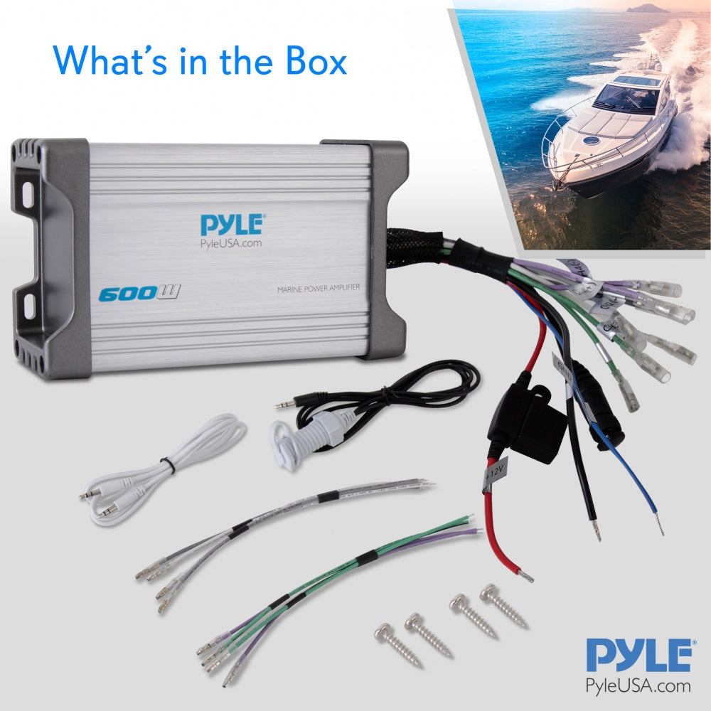 Waterproof 600 W 2 Channel Marine Power Audio Amplifier T682