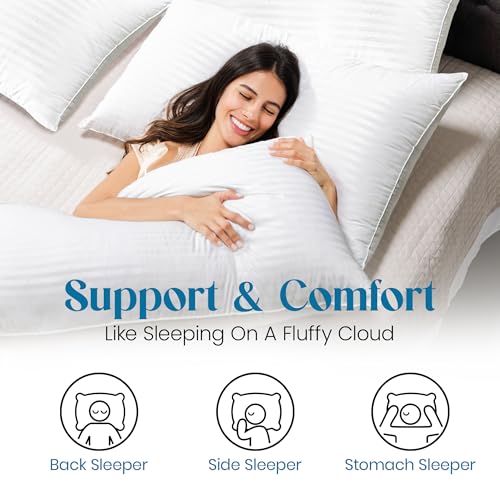 King Set of 2 Down Alternative Microfiber Bed Pillows B71792