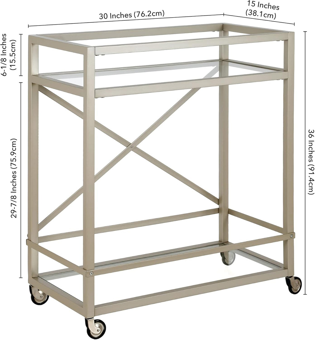 Satin Nickel Bar Kitchen Carts/Islands, 30 X265