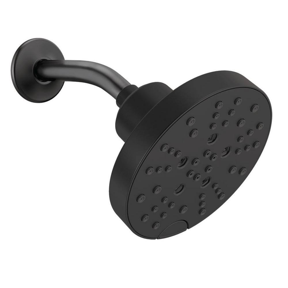Matte Black 5-Setting Raincan Shower Head B61329