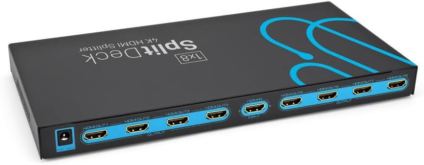 4K 8-port HDMI 2.0 Splitter 1x8 Distribution Amplifier A979