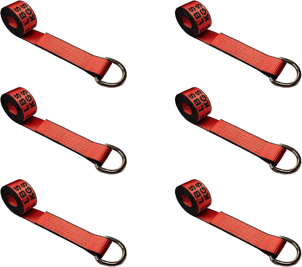 2” x 10’ D-Ring Lasso Strap (Blue, 6 - Pack) Q535