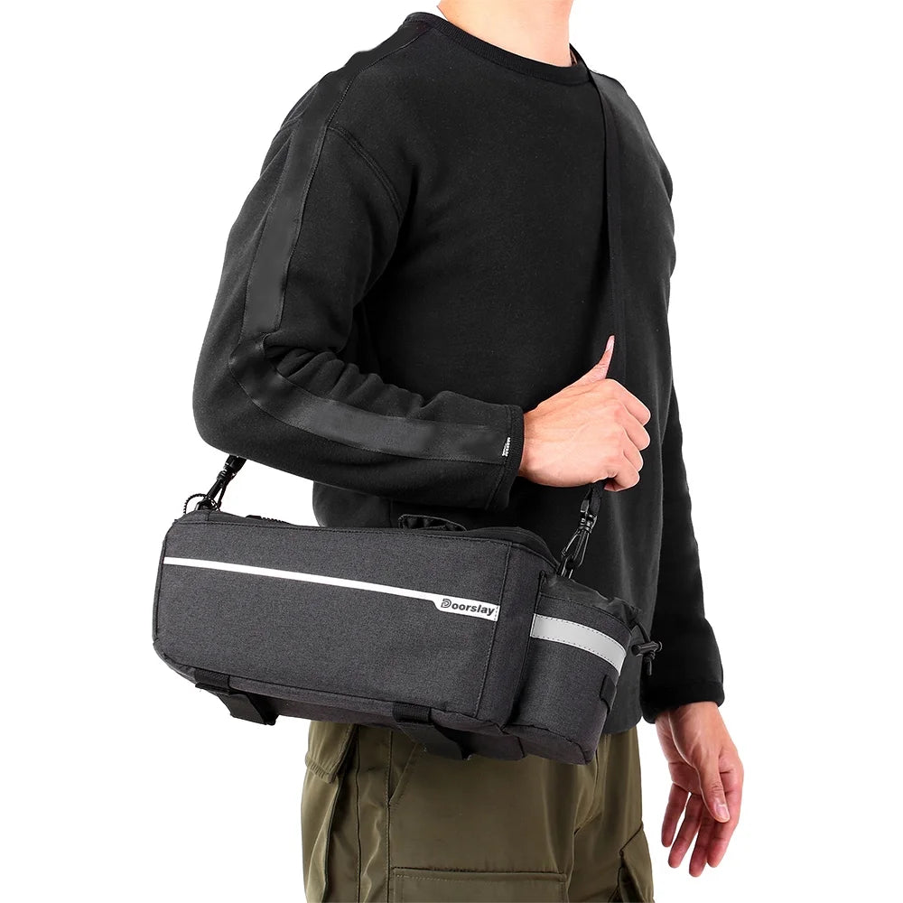 Insulated Trunk Cooler Bag Cycling Rear Rack Storage Luggage Bag Reflective MTB Bike Pannier Bag Shoulder Bag P540