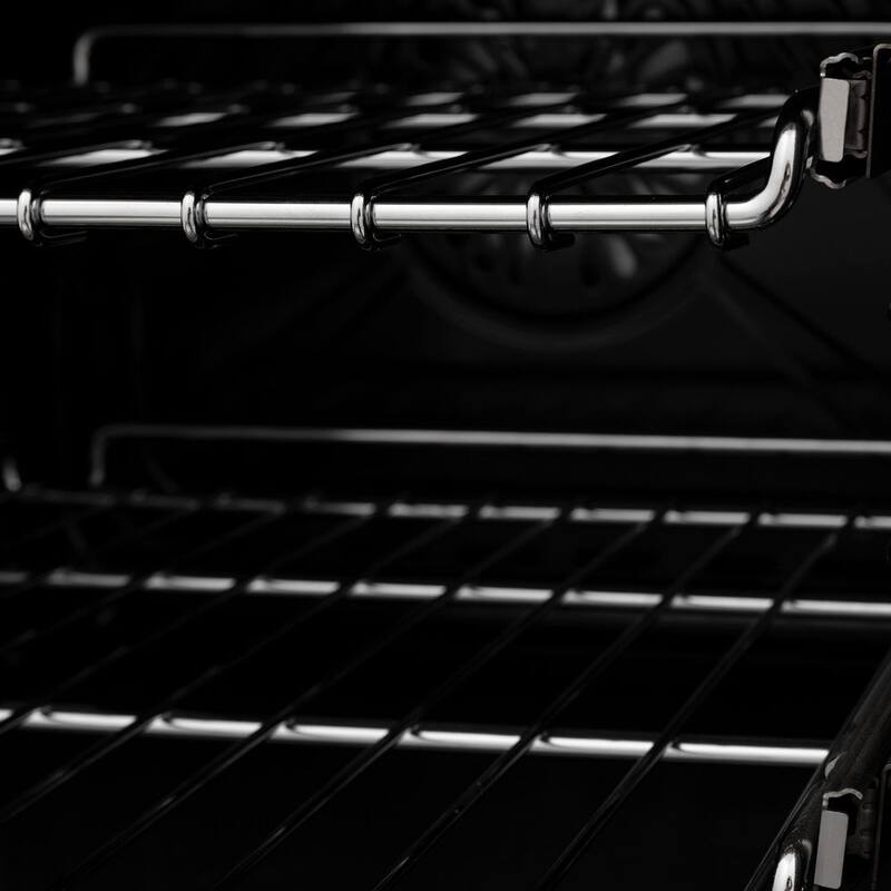 9 Burner Double Oven Dual Fuel Range with Black Matte Door F748