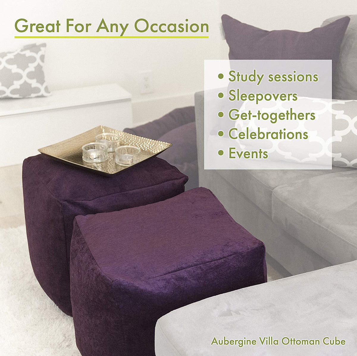 Indoor Ottoman Pouf Cube I9387
