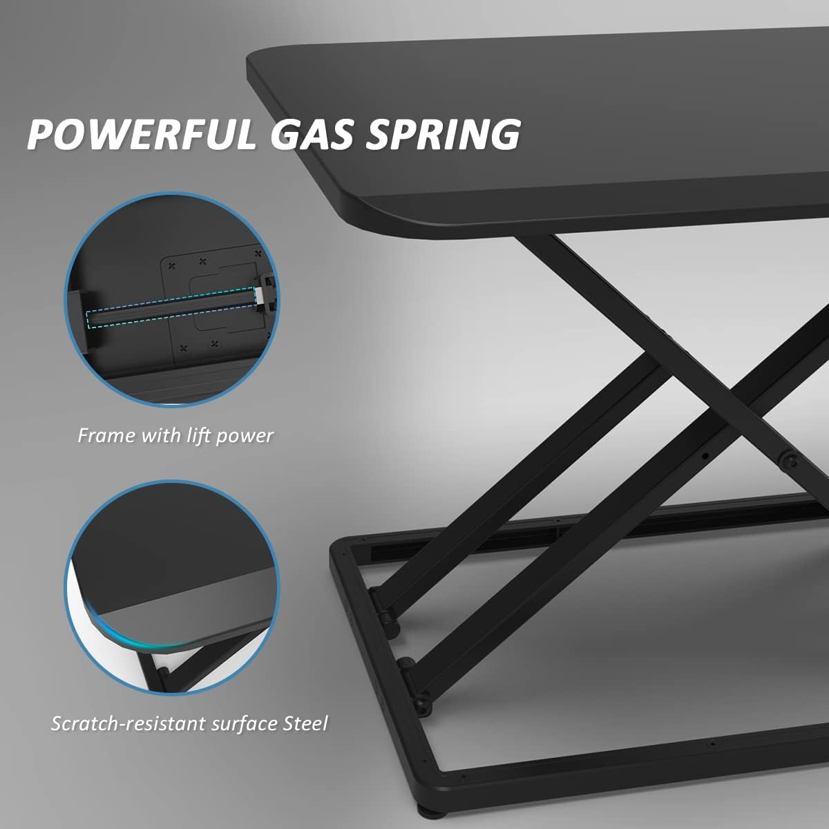 Compact Standing Desk Converter with Handle U6337
