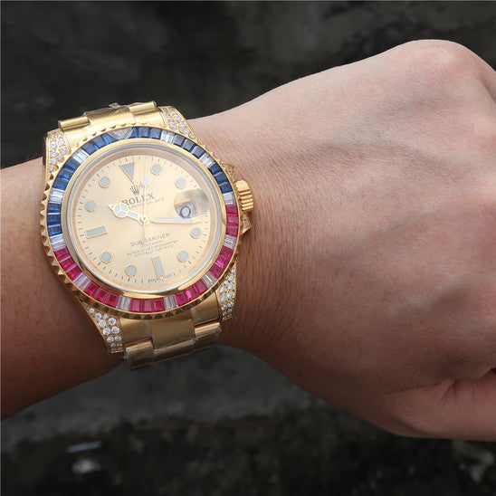 Golden Blue Red Diamond 40mm L6534