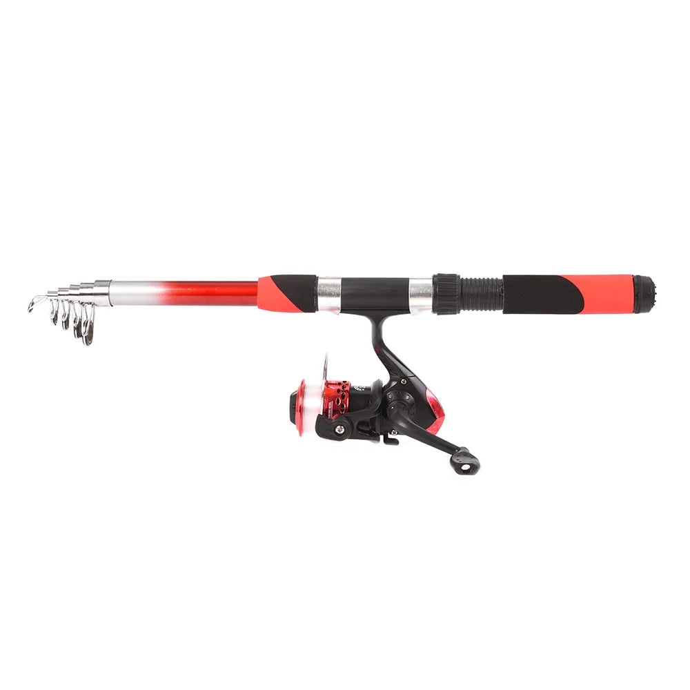 2.1m Telescopic Fishing Rods with 2PCS Reels Fishing Bag C361314