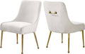 Cream Velvet Dining Chair Set of 2 C7922
