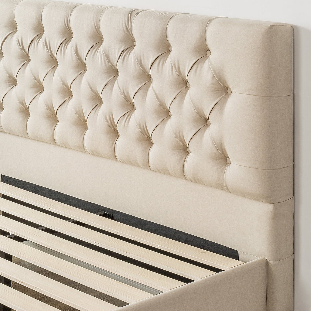 Queen Upholstered Platform Bed Frame B2111