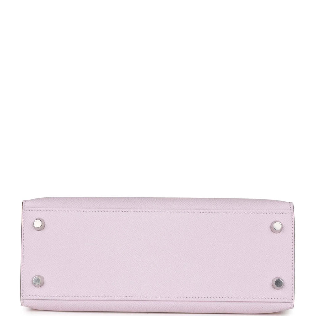 Mauve Pale Epsom Leather Handbag with Palladium Hardware Y552
