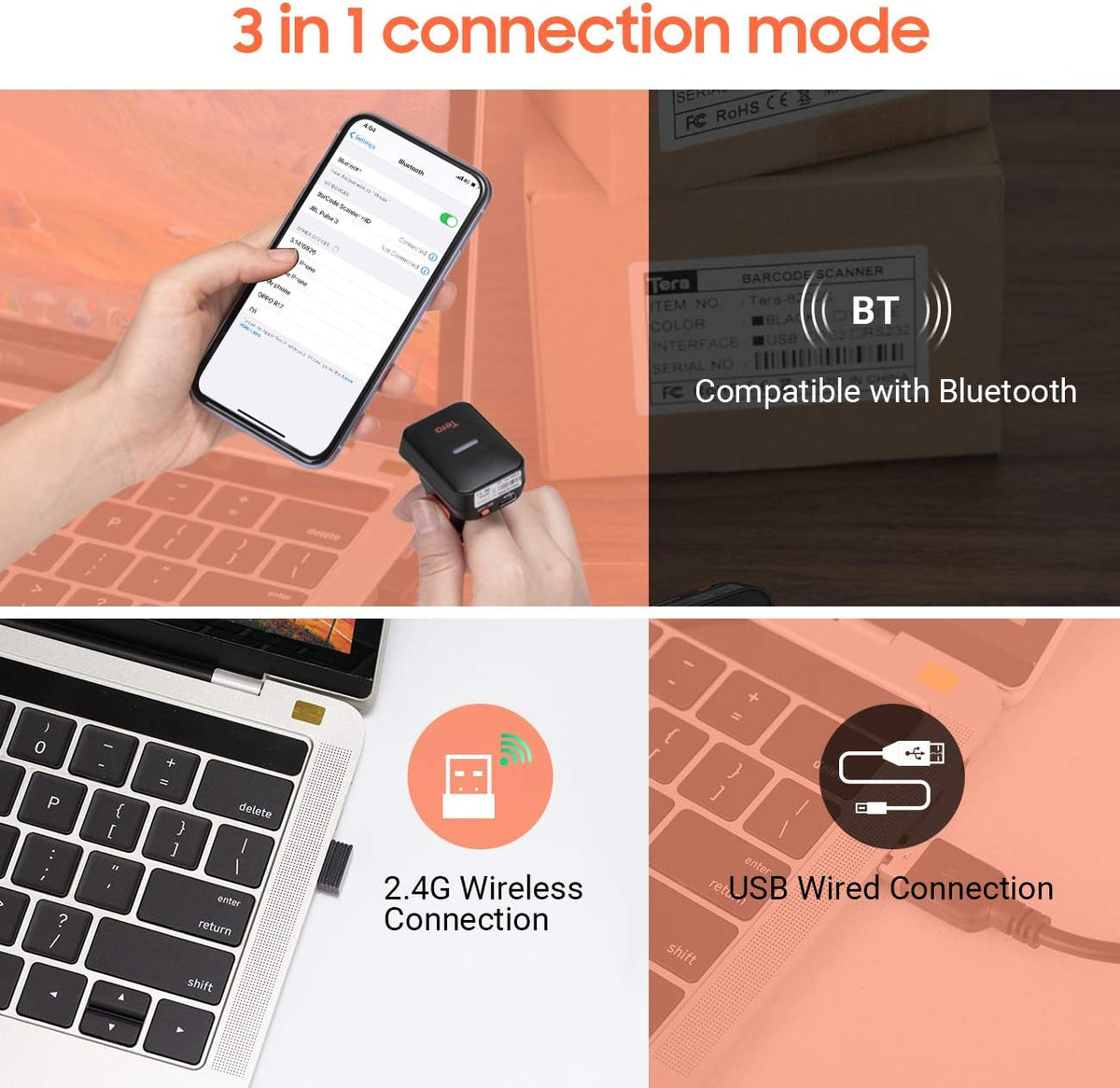 Wireless Bluetooth Barcode Scanner R643715