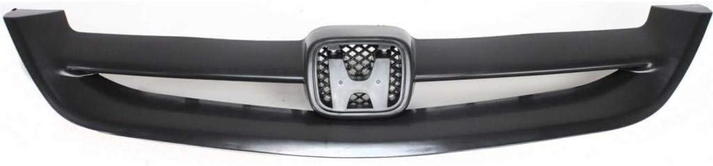 Black Grille Assembly for Honda Civic Coupe Plastic Pack of 2 L989