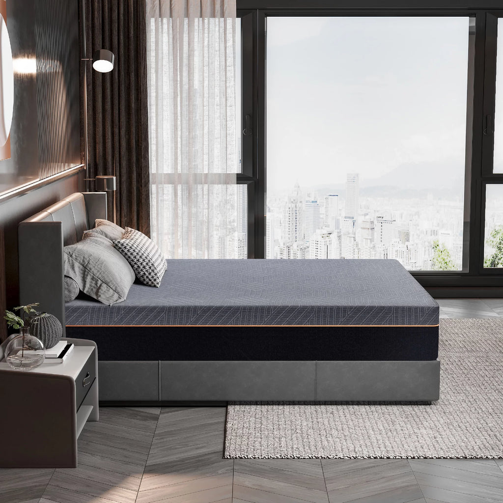 Black 12 inch Queen Gel Memory Foam Mattress L40293