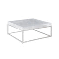 Contemporary Square Cocktail Table with Acrylic Top & Steel Frame J970