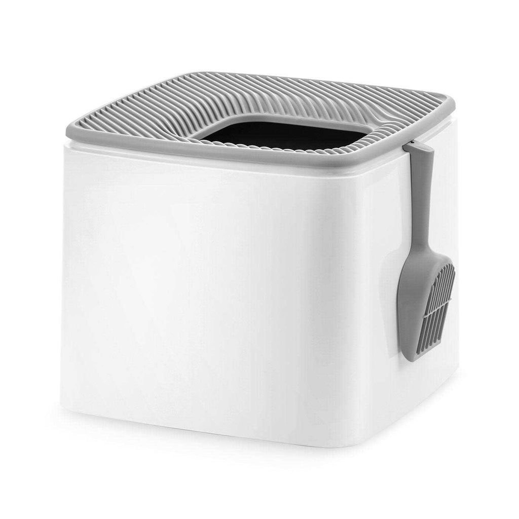 Square Top Entry Cat Litter Box with Scoop S41222