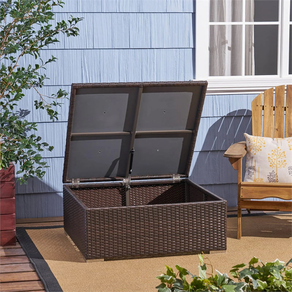 Outdoor Wicker Storage Coffee Table C7587