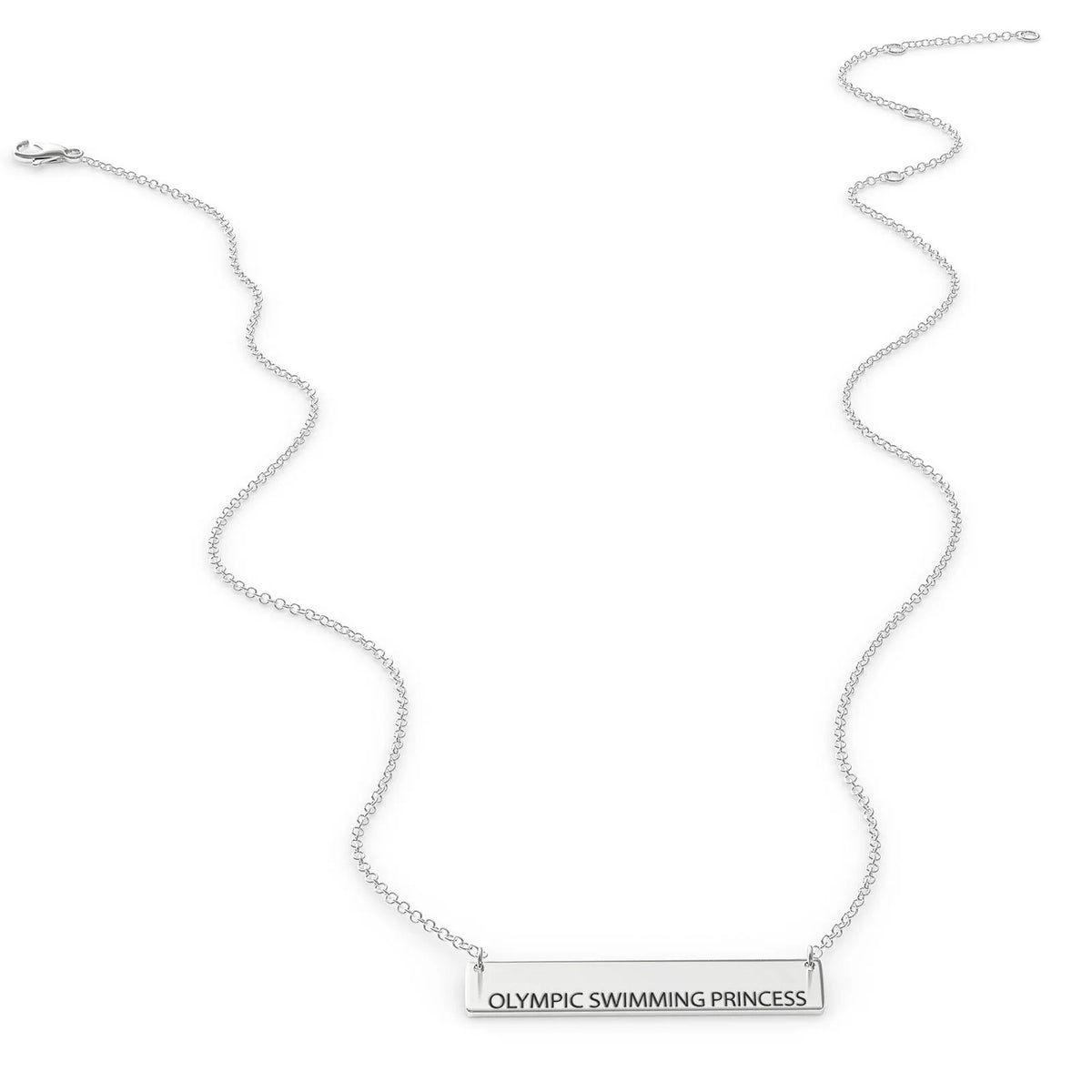 Sterling Silver Bar Pendant Necklace V85466