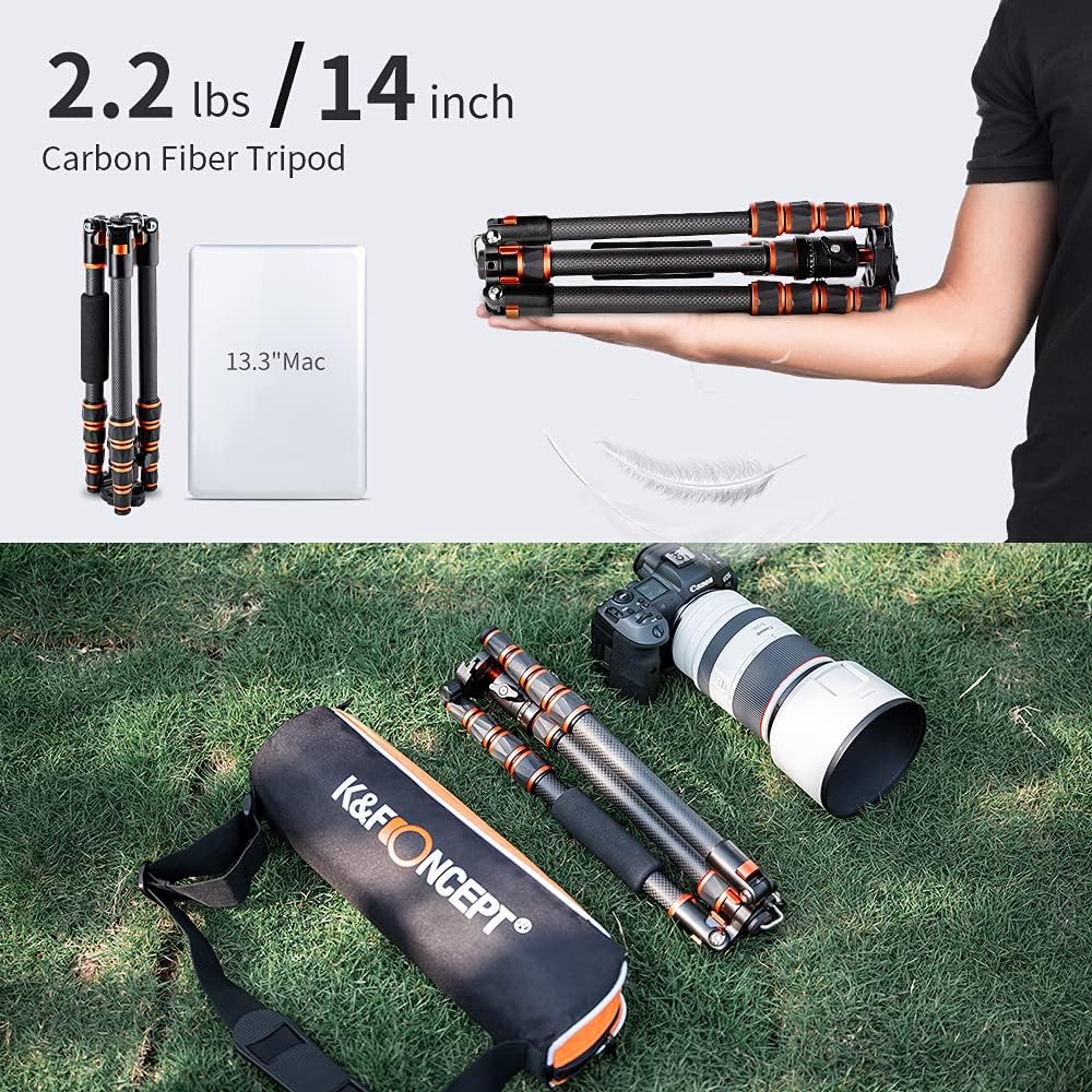 61 inch Carbon Fiber Camera Tripod with 360 Degree Ball Head G166