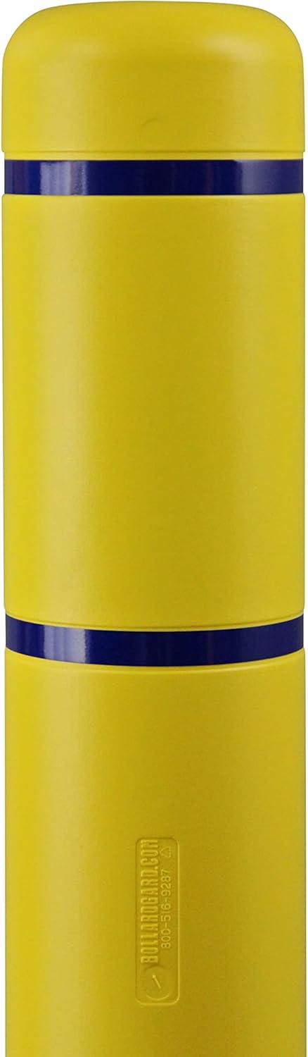 Yellow White Reflective Bollard Cover Pack of 2 S17988